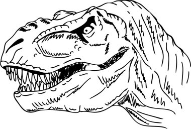 Head dinosaur clipart