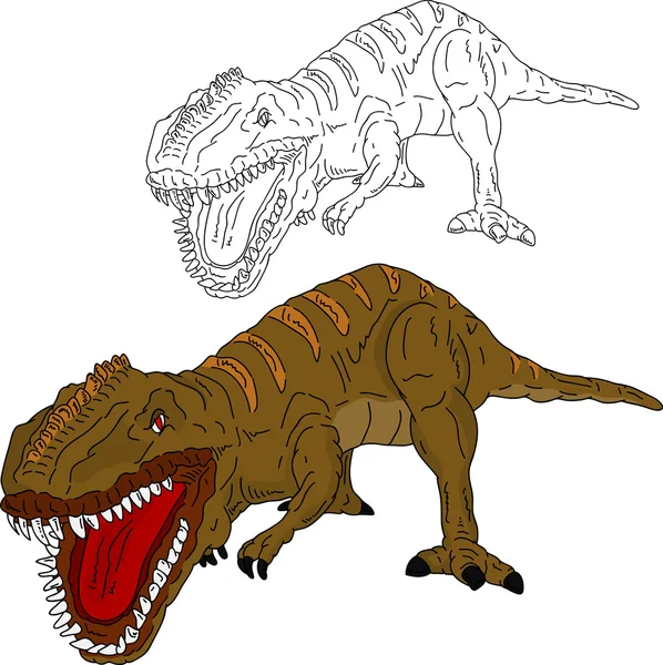 Атака динозавров — стоковое фото