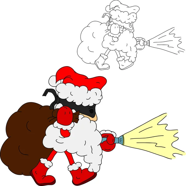 Weihnachtsmann-Dieb — Stockfoto