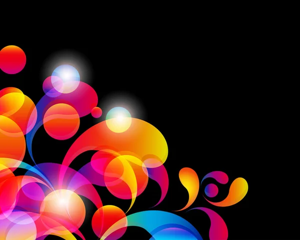 卡的背景。抽象炫彩色彩滴 — 图库矢量图片