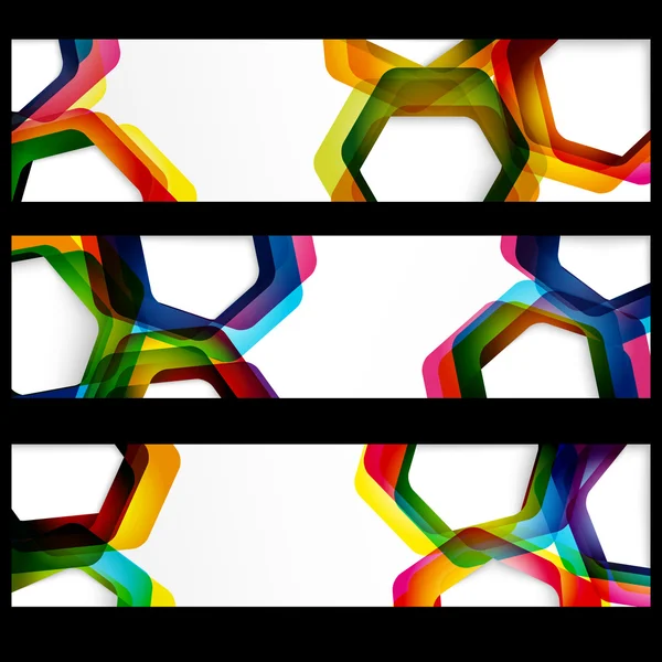 Banner abstracto con formas de marcos vacíos para su diseño web . — Vector de stock