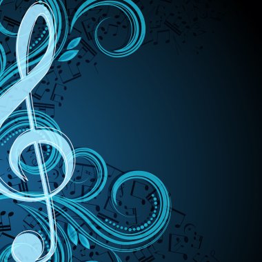 Notes musical background clipart