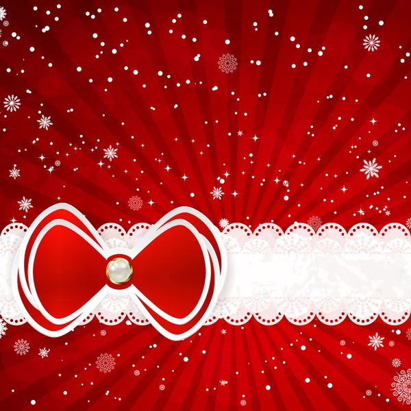 Fond de Noël avec arc. — Image vectorielle