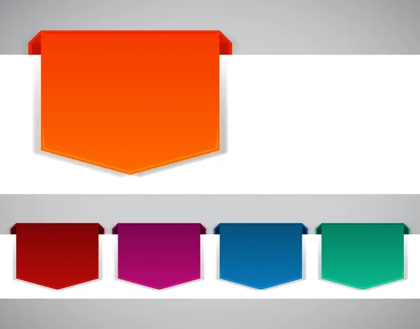 Abstrakt origami web flagga bakgrund. — Stock vektor