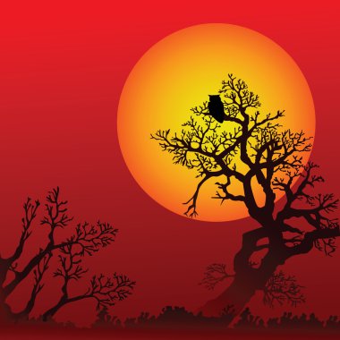 Halloween silhouettes clipart