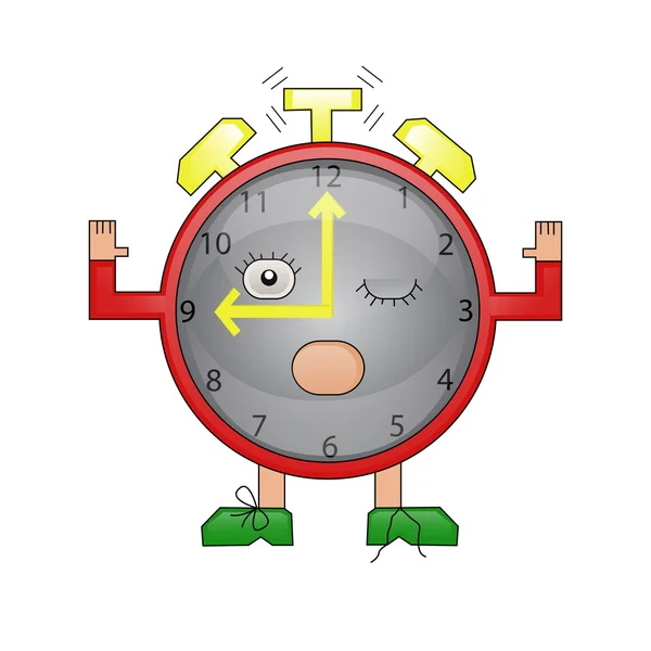 Reloj despertador — Vector de stock