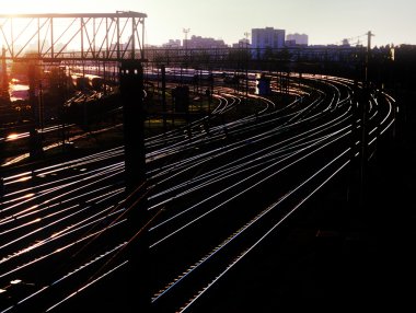 Railroad tracks. clipart