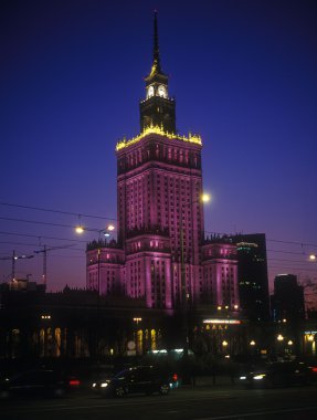 Palace of Culture and Science. clipart