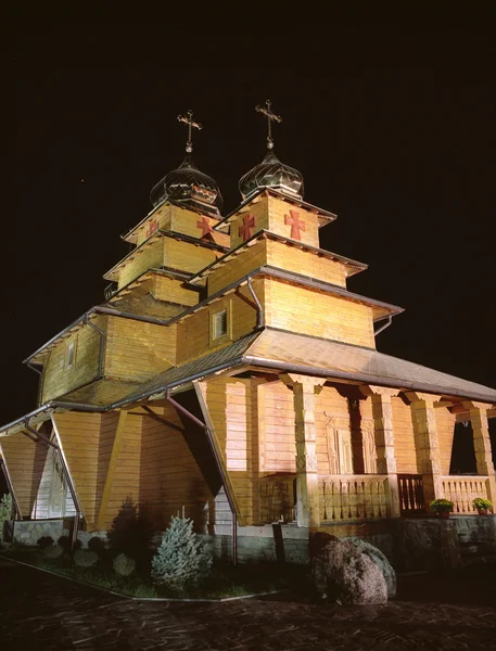 Православная деревянная церковь . — стоковое фото
