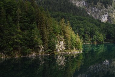 hinterer gosausee dachstein dağların yakınında, manzara