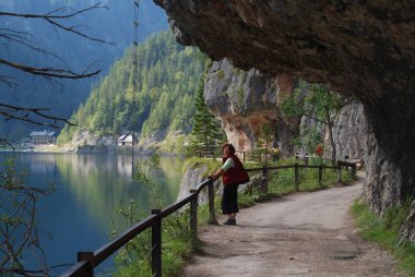 vorderer gosausee dachstein dağların yakınında, manzara