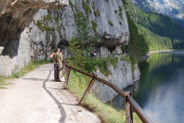 vorderer gosausee dachstein dağların yakınında, manzara