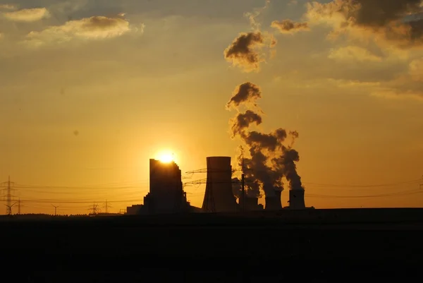 Powerplant in de buurt van bergheim — Stockfoto