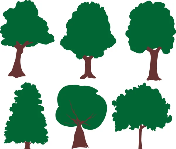 Collecte de vecteurs d'arbres — Image vectorielle