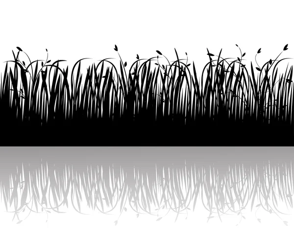 Silhouettes en herbe vecteur — Image vectorielle