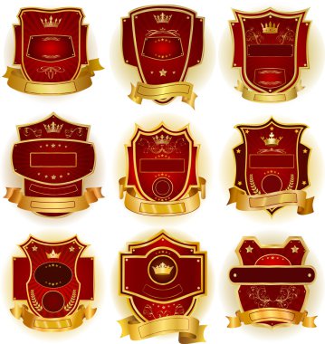 Decorative labels collection clipart