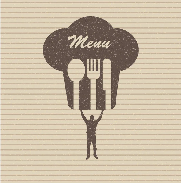 餐厅菜单复古海报 — 图库照片