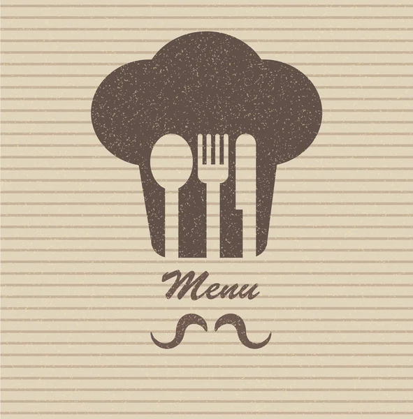 Restaurace menu retro plakát — Stock fotografie