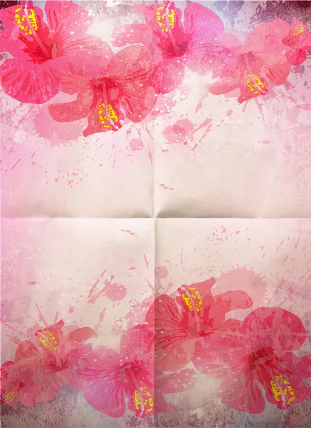 抽象的な熱帯背景。ハイビスカスの花のデザイン. — ストック写真