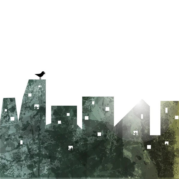 Stadsmuren. abstrakt illustration. Vektorns bakgrund — Stock vektor
