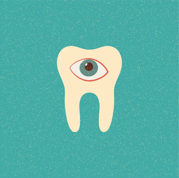 Зубной ретро плакат — стоковый вектор