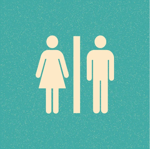 Ρετρό αφίσα τουαλέτα — Διανυσματικό Αρχείο