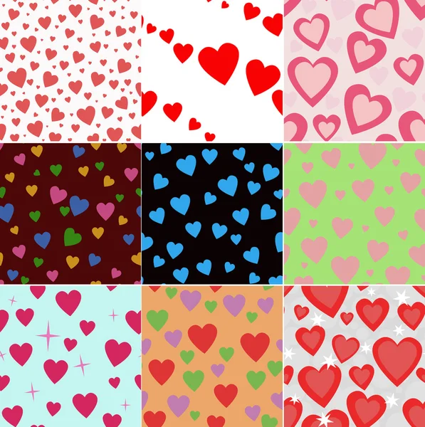 Valentine srdce bezešvé vzor — Stockový vektor