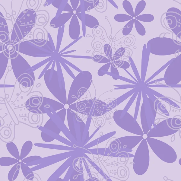 Motif floral sans couture — Image vectorielle