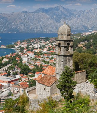 Chapel of Our Lady of Salvation above Kotor town, Montenegro clipart