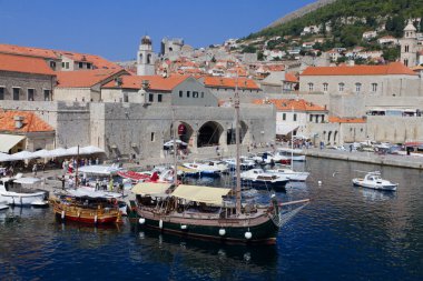 Marina of old Dubrovnik, Croatia clipart