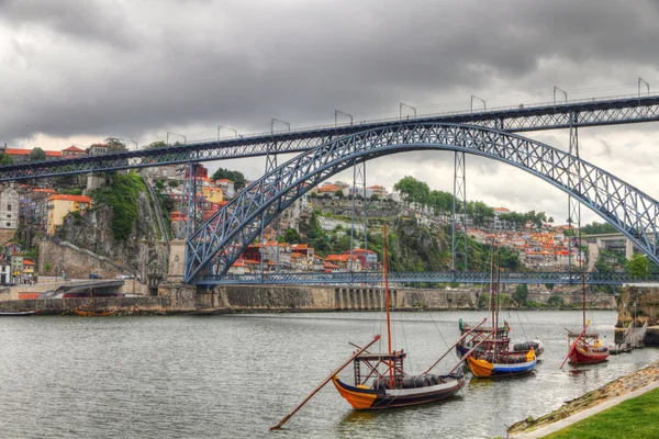 Γέφυρα ponte dom luis, Πόρτο, portuga — Φωτογραφία Αρχείου