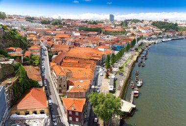 Port storage in Porto, Portugal clipart