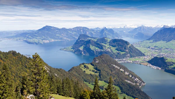 Маунтін-В'ю озера Люцерн, Швейцарія — стокове фото