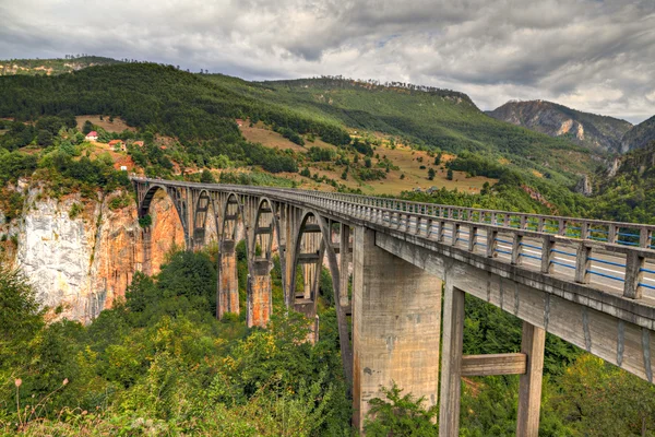Tara kaňonu most, Černá Hora — Stock fotografie