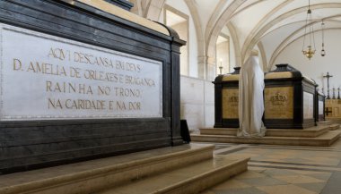 Pantheon portuguese kings in church Sao Vicente de Fora Lisbon, Portugal clipart