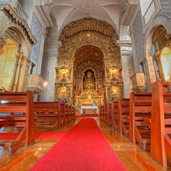 Portugalia Kościoła z azulejos — Zdjęcie stockowe