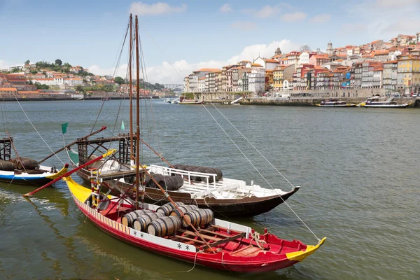 Port boats on Duora Porto, Portugal — Stock Photo, Image