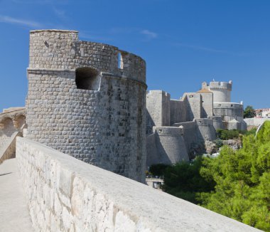 City wall of Dubrovnik, Croatia clipart