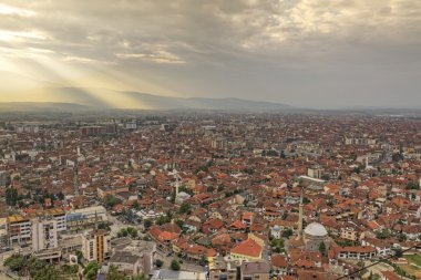 Prisren in Kosovo at sunset clipart
