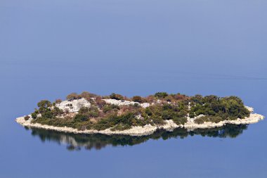 Island of lake Skadar in Montenegro clipart