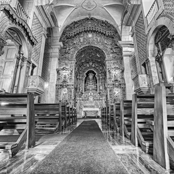 Portugália: templom Azulejos csempével rendelkeznek — Stock Fotó