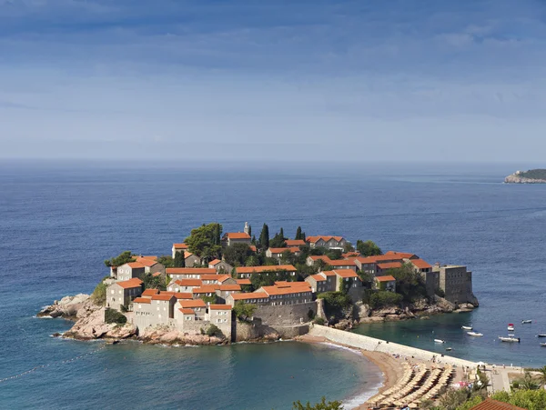 Ilha de Sveti Stefan em Montenegro — Fotografia de Stock