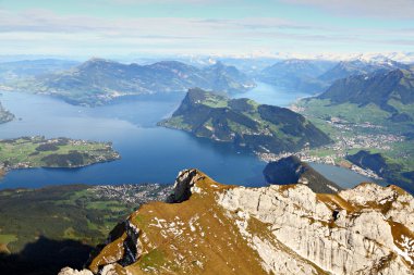 Lake Lucerne seen from mountain, Switzerland clipart