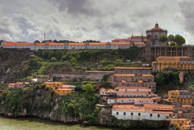 Port warehouses of Porto clipart