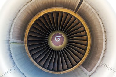 Inside view jet engine