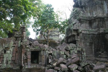 Riuns of Angkor Wat temple Ta Phrom clipart