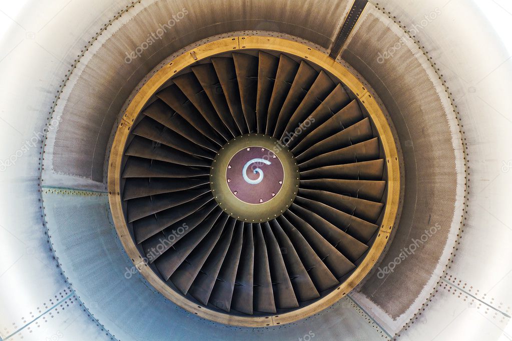 Inside view jet engine