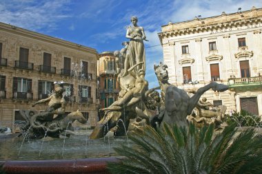 Fountain Pretoria in Palermo,Italy clipart