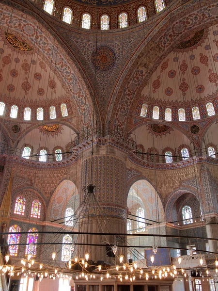 Interiér Modrá mešita v Istanbulu, Turecko — Stock fotografie