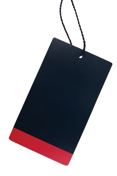 Prázdné černé červené lepenkové prodej značky prázdný cena label pruh odznak — Stock fotografie